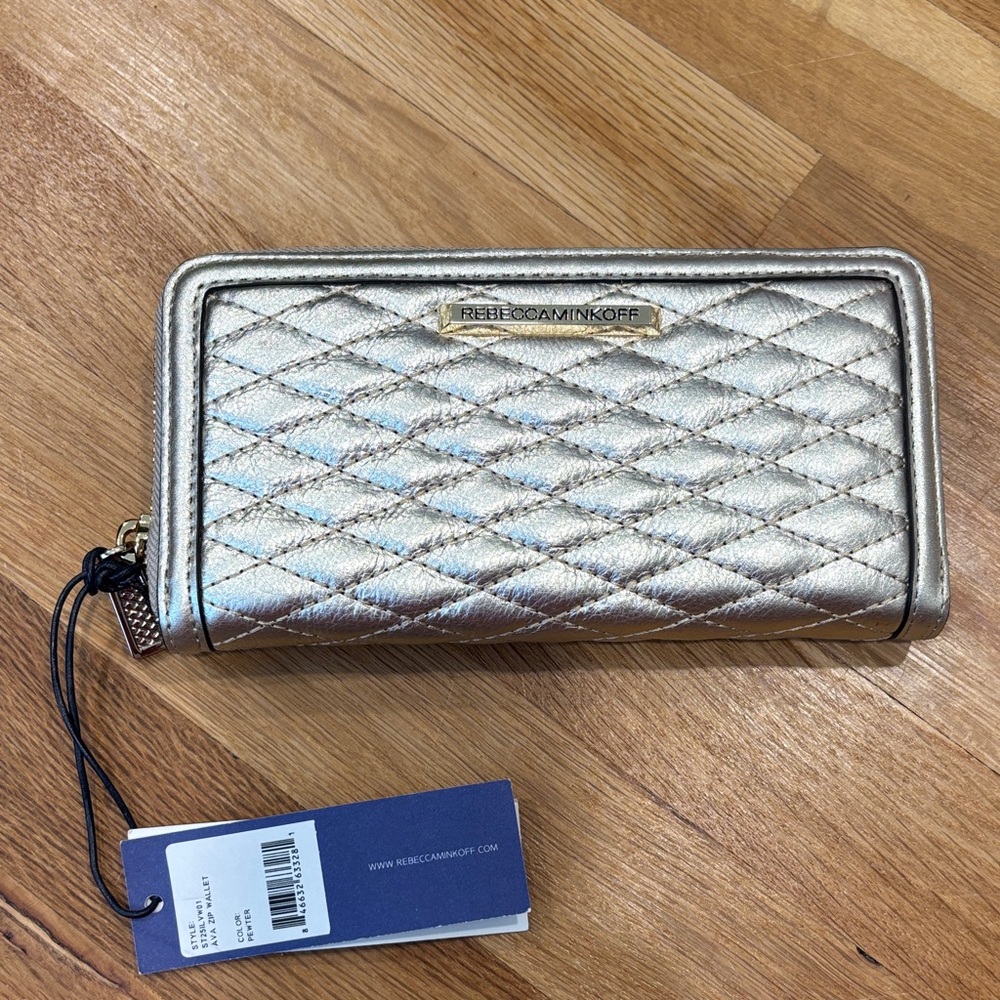 Rebecca Minkoff Metallic Quilted Wallet